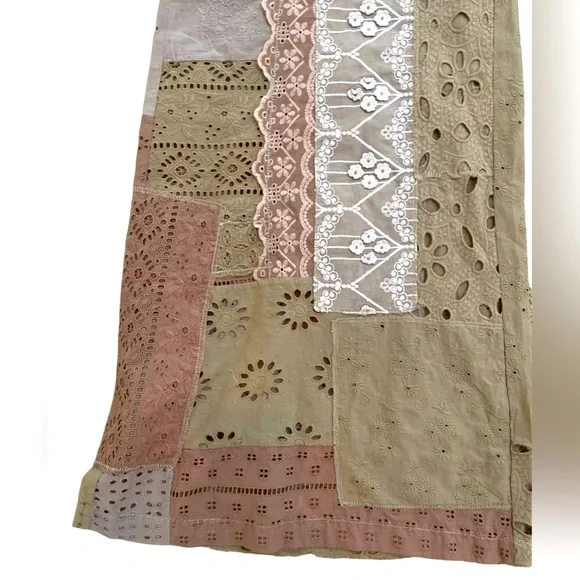 NWT Free People Sweet & Salty vest suit set. Patchwork. Cutwork. Textured Size 8 - Picture 11 of 14